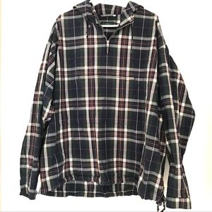 🎉 Host Pick 🎉Vintage J Crew Plaid Anorak Hoodie XL